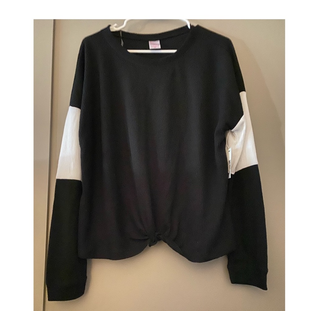 5/30 Waffle knit gathered front top size xxxl 3x